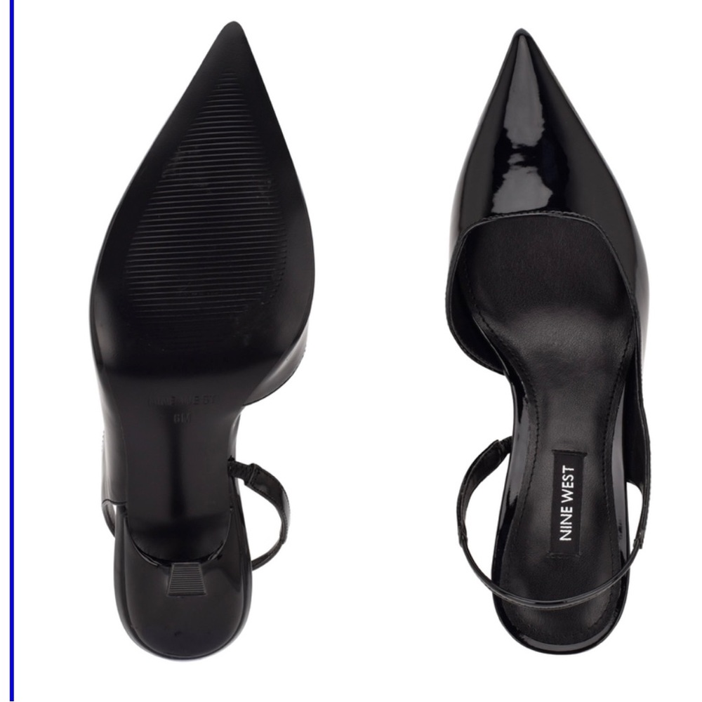 Black sling back Nine West shoes NWT